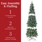Best Choice Products Pre-Lit Partially Flocked Pencil Christmas Tree w/ Pine Cones, Foldable Stand